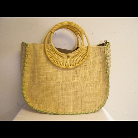 NWT 5 star Large Flamingo straw beach bag tote - Picture 6 of 6